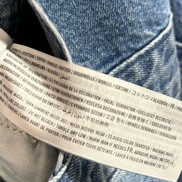 Abercrombie & Fitch Distressed Denim Overalls Womens S Vintage Casual Cool Y2K - Picture 13 of 15